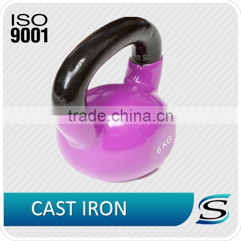 Body building pink kettlebell