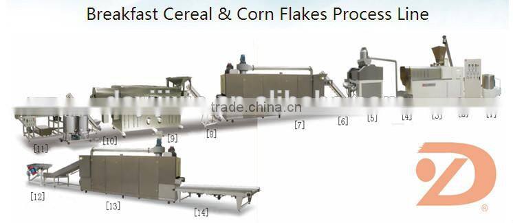 Corn Flakes and Breakfast Cereal Making Machine/Extruder