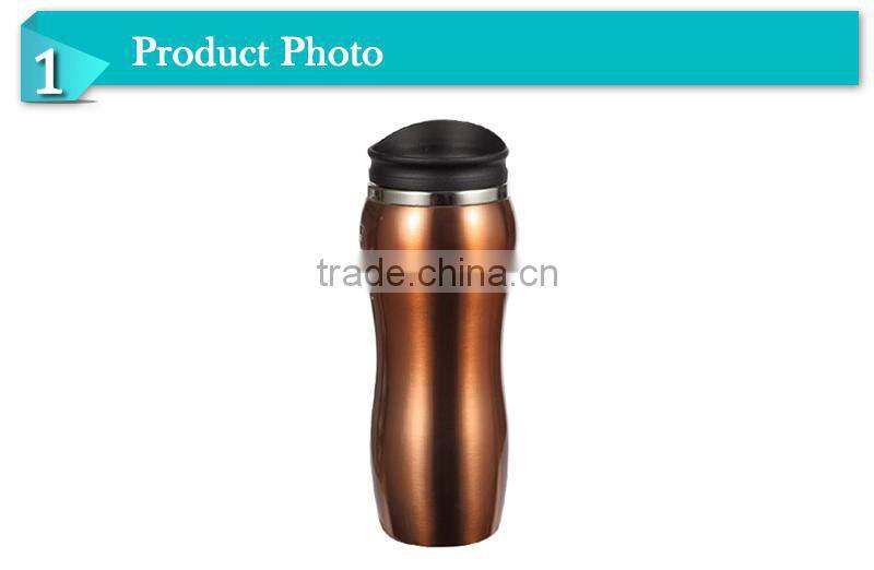 2014 hot sell double wall stainless steel vacuum cups tea mugs