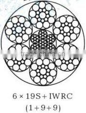 6x19S ungalvanized steel wire rope for ordinary use