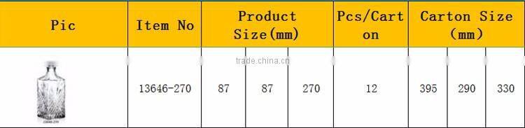 Crystal coast Non-lead engraved decanter set,bar sets 1+6 pieces wine decanter set