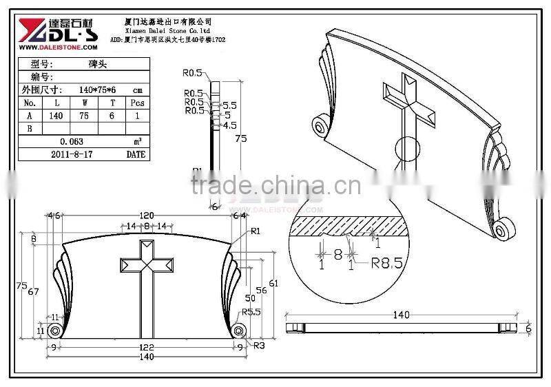 Aurora granite tombstone Poland style