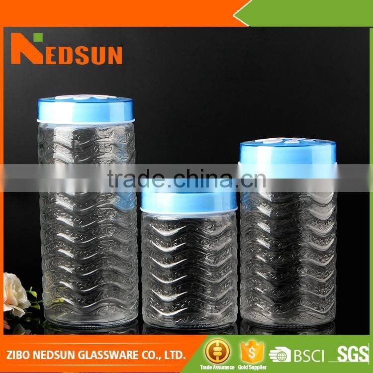 Large glass jar food jar with screw cap