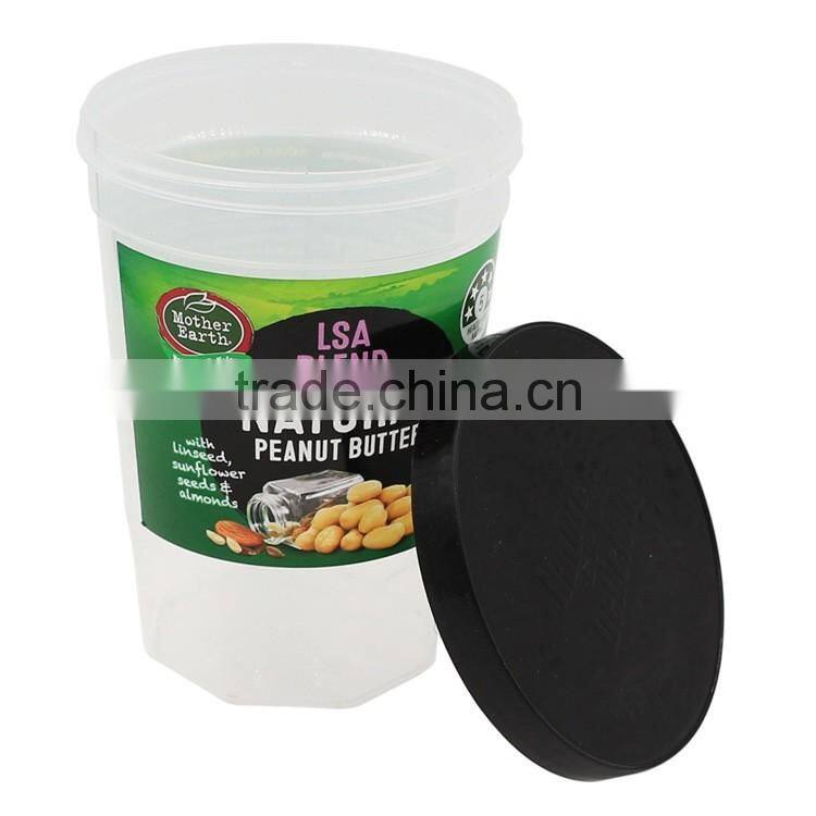 280g Disposable Small Plastic Sauce Container, Round Peanut Jars