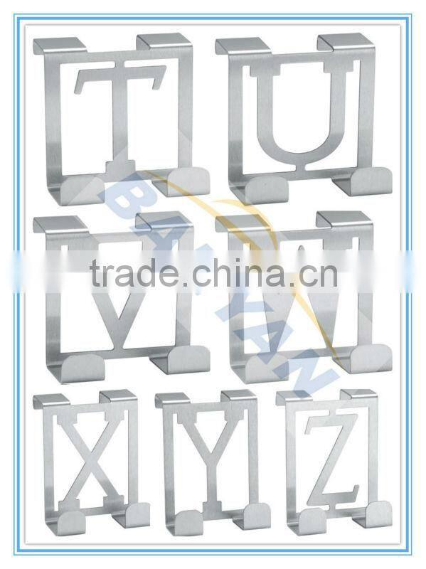 2016 Fashion Black Metal Hanging Over Door Coat Hooks