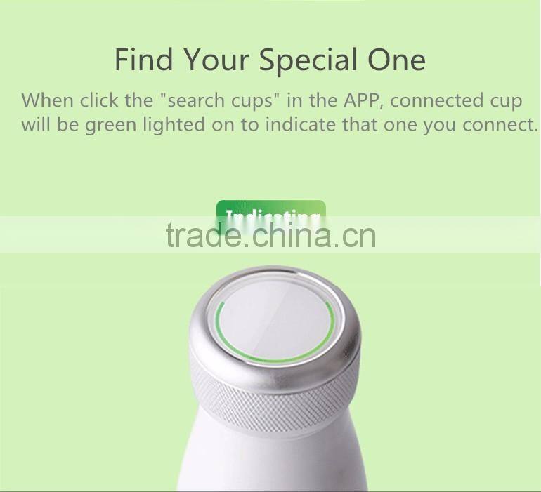 New Smart Water Vacuum Bottle with Reminder, Mobile APP Control Intelligent Outdoor Sport Water Cup For Wholesale