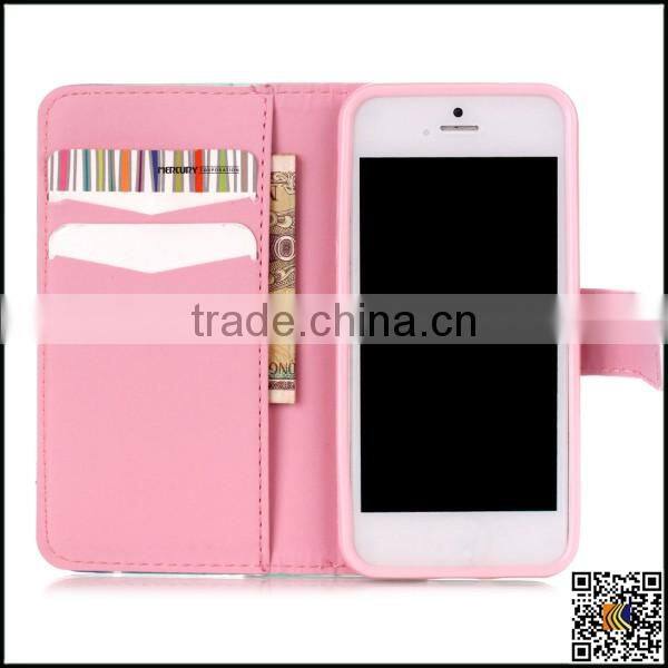 2016 Wholesale wallet flip leather case for iphone 6, flip leather holster for iphone6,customized flip case