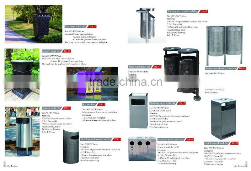 Arlau Outdoor Ashtray Bin,Recycled Garbage Trash Bin,Street Garbage Bin/Waster Bin