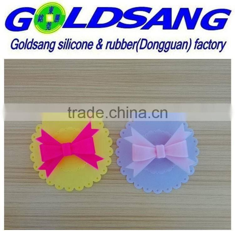 Eco-friendly high quality bowknot silicone cup lid &cup cover
