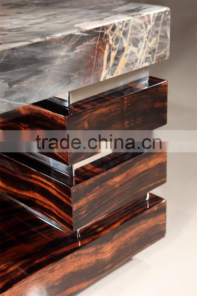 Modern italian nature marble top tv cabinet with drawer for living room