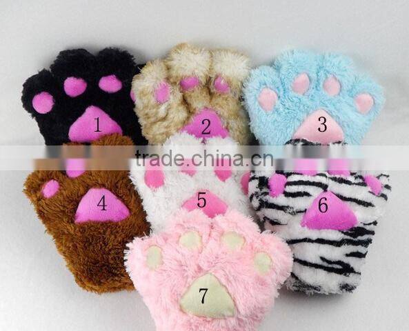 2015 animal bear paw gloves for winner Christmas