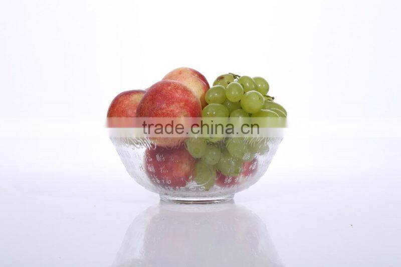 Custom Logo Chinese Pattern Cheap Clear Crystal Glass decorative Bowls