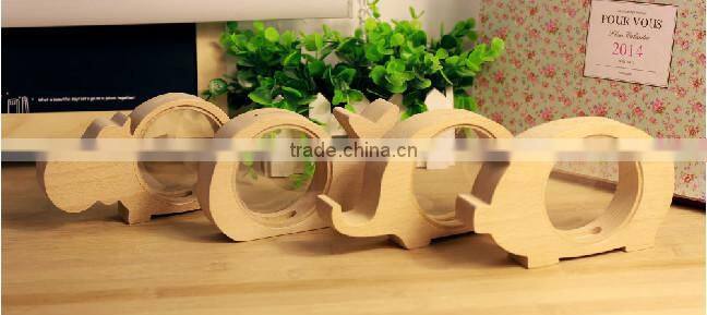 hot sale animal wooden money box for kids