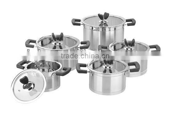 8pieces Stainless Steel cooking pot set with fashionable design