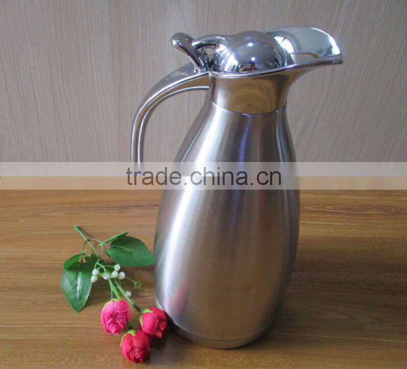 Double wall stainless steel Thermos vacuum coffeepot
