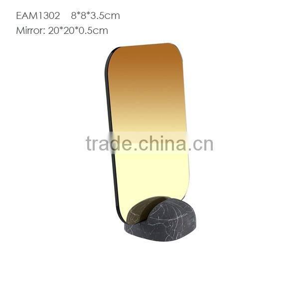 Wedding gifts desktop mirror / Homeware knock down concrete mirror