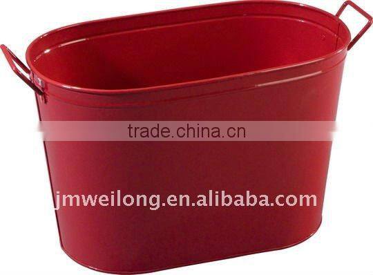 17L Galvanized Metal Beer Bucket