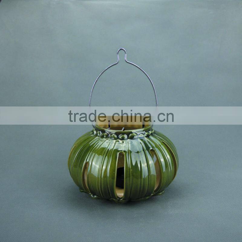 Decorative Ceramic Hanging tealight lantern