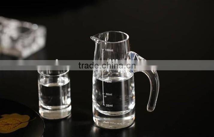 Lead free glass Wine Decanter with handle