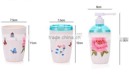 plastic toothbrush holders sets /Butterfly flower bathroom four set series