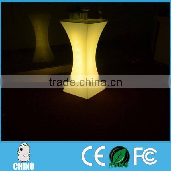Battery Rechargeable power luxury led bar table for events