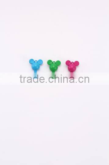 New Design Fancy Heart Key with Mickey Mouse Top 6 Color Crayon, 6 pk Mickey Key Wax Crayon, Novelty Mickey Shaped Crayon Set