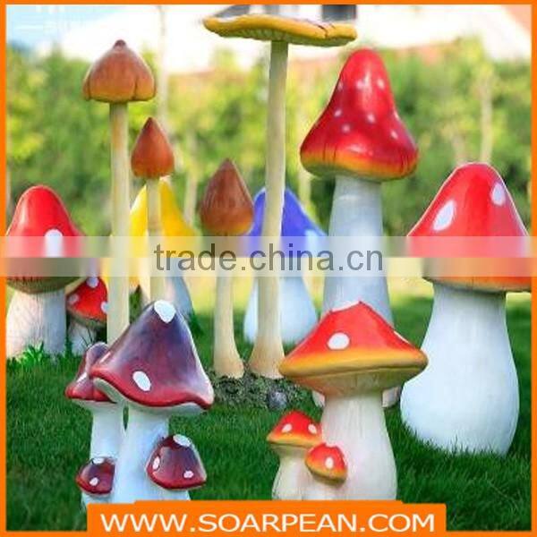 Best Sale Lovely Shape Durable Resin Material Mushroom Decorations