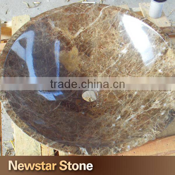 Chinese natural marble grey decorative bathroom sink