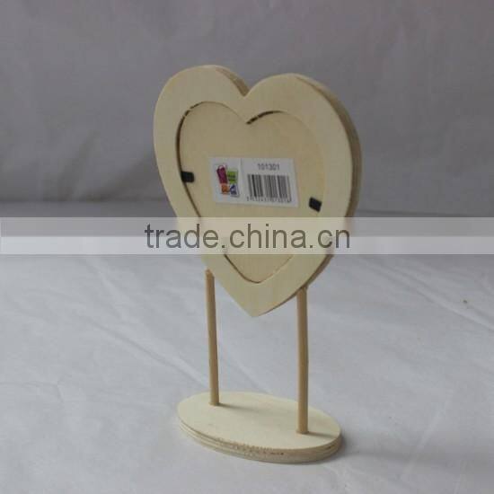 Mini wooden heart shaped photo frame
