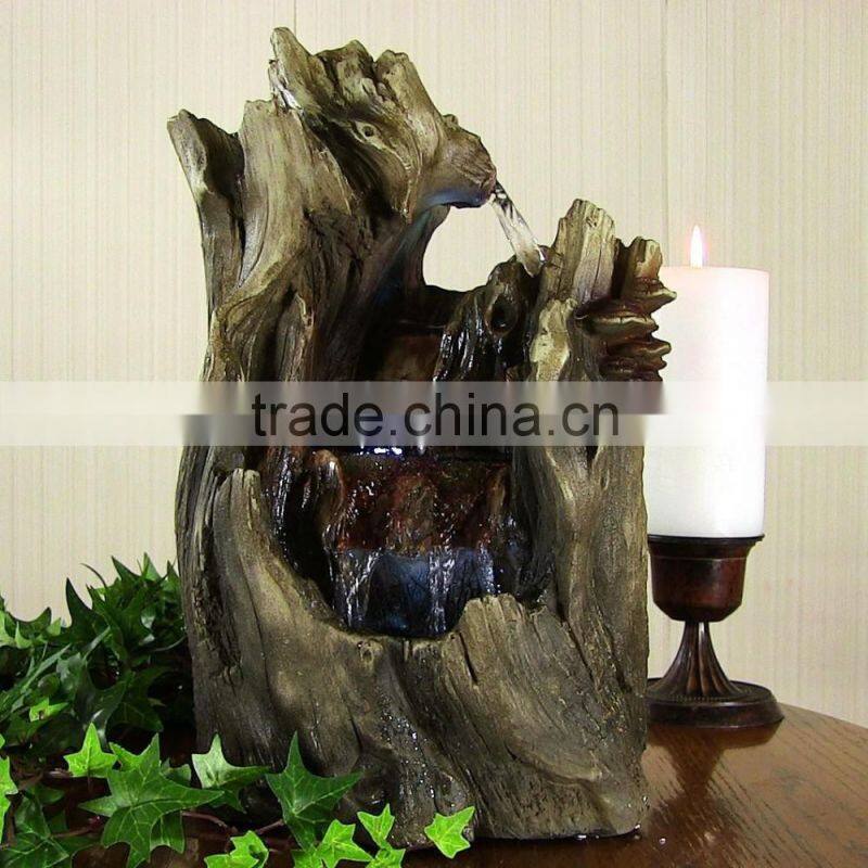 Cascading Caves Waterfall Tabletop Fountain with LED Lights