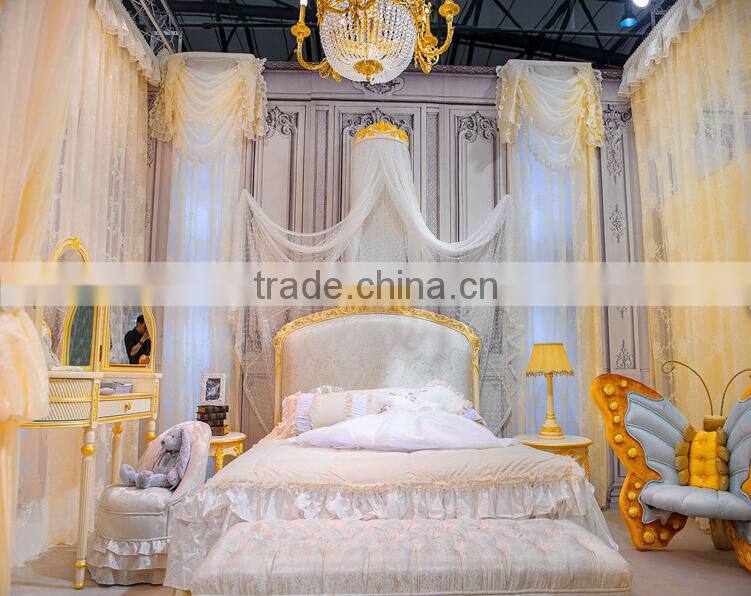 BISINI ivory color european style wooden dressing long bench chair for bedroom - BF07-70192B