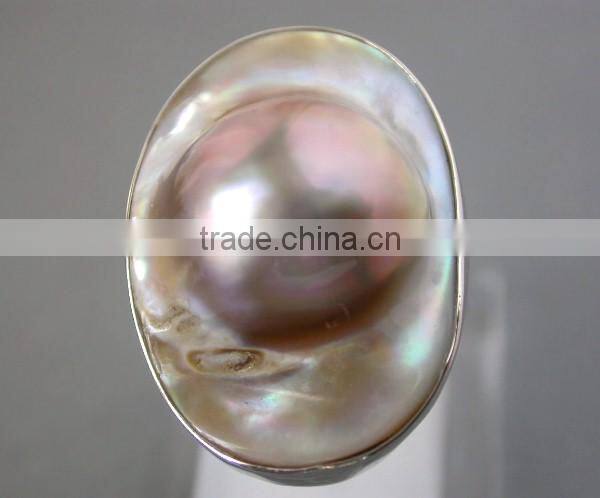 2014 latest fashion cheapest mabe pearl rings