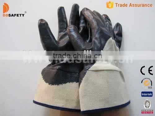 DDSAFETY Jersy Liner Blue Nitrile For Hard Work Hands Protection Working Gloves