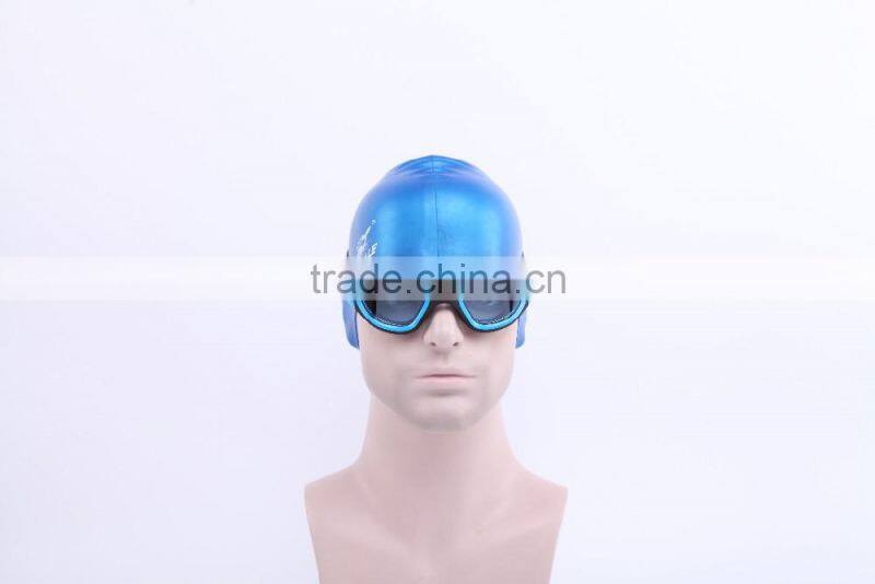 2016 New Panoramic Silicone Adult Swimming Goggles with Silver Mirrored lens (MM-7200)