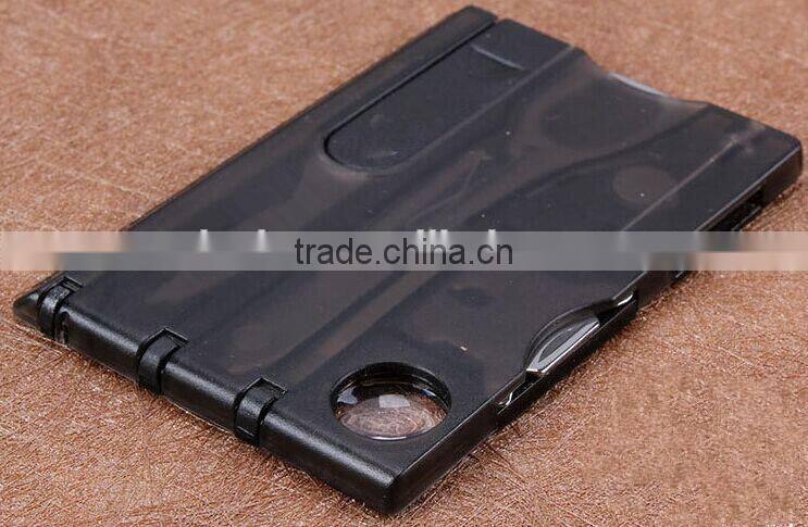 Promotional Multi purpose Pocket Tools card with LED light