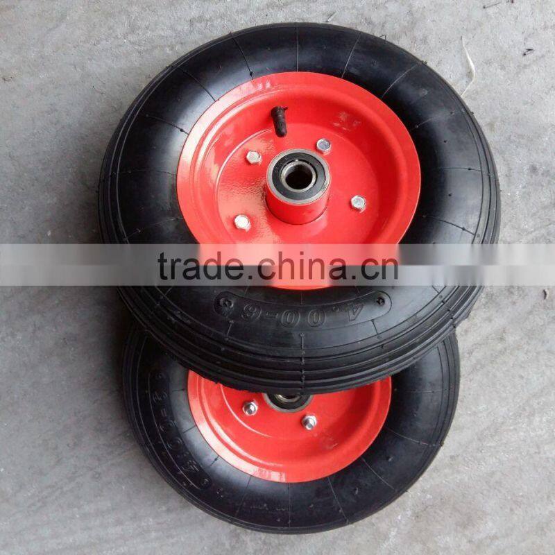 13inch line pattern pneumatic wheel 4.00-6
