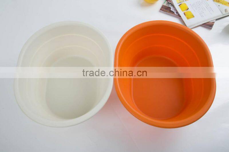 Silicone folding pots vegetables wash basin foldable bowl Camping tools