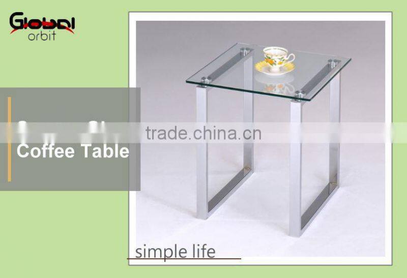 Modern Nesting Table Living Room Square Tea Table Tempered Glass Table