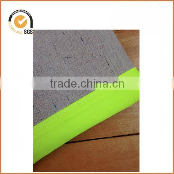 NEW canvas zippered pouch - neon accent & pin dot lining By Chiqun Dongguan CQ-H01056