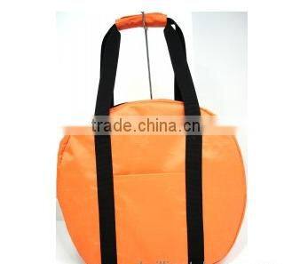 cutsomeized size logo Eco -friendly orange round travel duffle bag for women