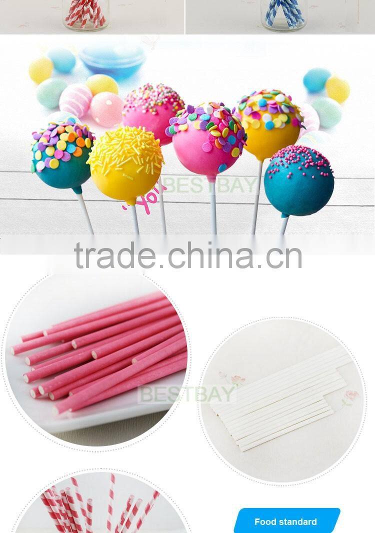 Cookies paper stick,food grade clear lolly paper stick ,customized lollipop stick