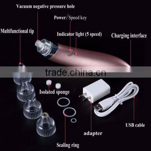 High quality Electric Facial Skin Care Pore Blackhead Remover Cleaner Blemish Acne Cleanser