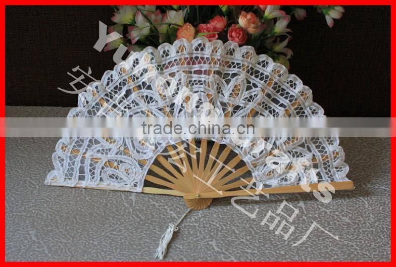 Wholesale lace wedding bamboo fan
