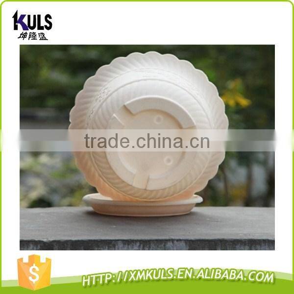 Environmentally plastic round garden nursery planter flower pot