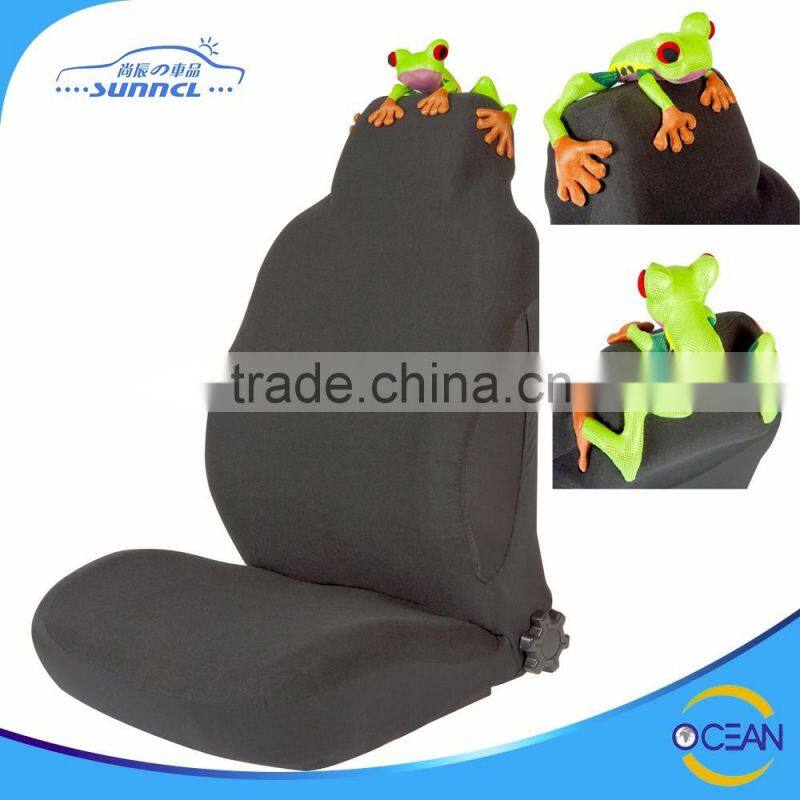 1pc Set Single Front Seat Frog Design Cute Car Seat Cover