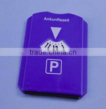 plastic blue parking discs with ice scraper