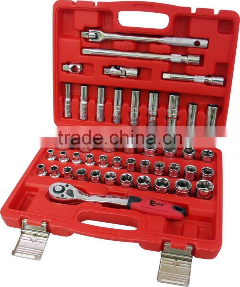 High Quality 46Pcs 1/2" Dr.Socket Wrench Set In Plastic Case