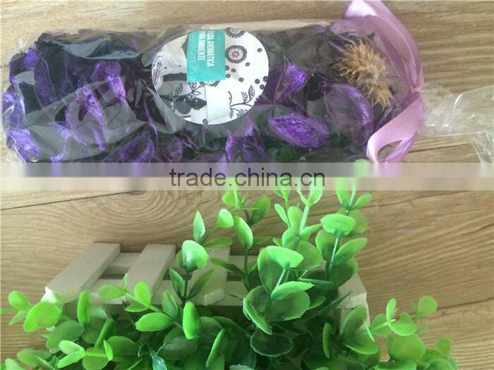 customized colorful scented dried flower in opp bag or organza bag