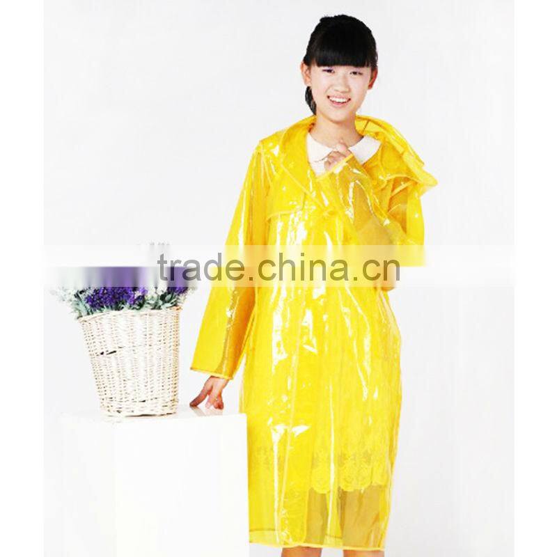 fashion translucent rain coat