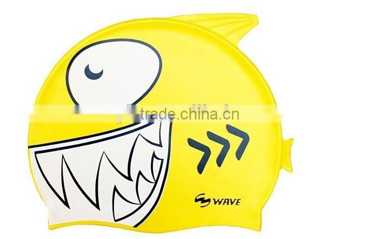 Girls kids cartoon Lycra Swimming cap Hat Swim Bathing Cap